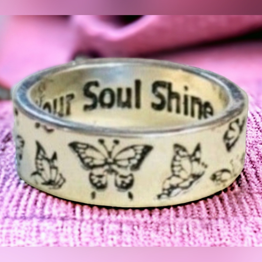 Womens Jewelry Boho Silver Butterfly Ring